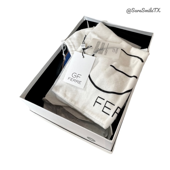 GF FERRE by GIANFRANCO FERRE - Sputata - Designer Unique Cobalt Blue Heels - NIB - Picture 15 of 16